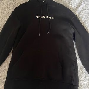 Black flora hoodie
